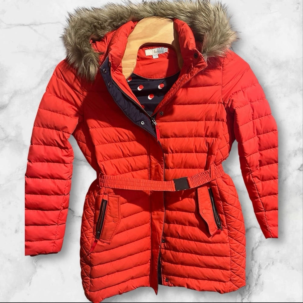 BODEN‎ Women's Long Down Puffer Jacket Uk20 US 16 Fur Hood
